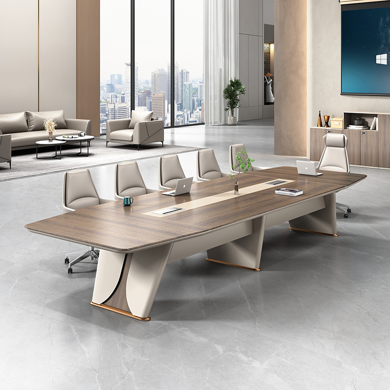 Office Furniture Factory - طاولة تدريب خشبية حديثة كبيرة للمكاتب